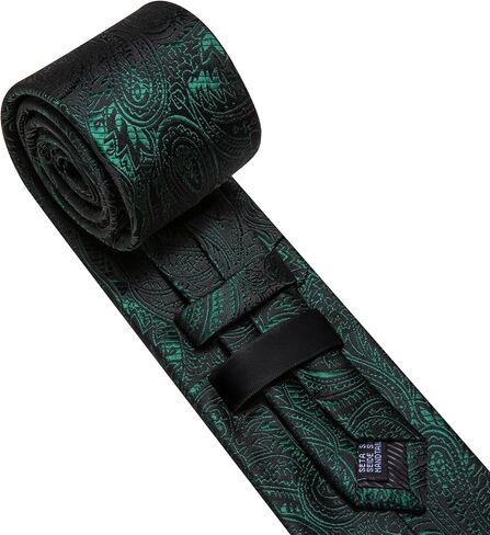 Barry.Wang Paisley Tie for Men Silk Woven Necktie and Tie Clip Set Wedding Party Business Formal in Saudi Arabia