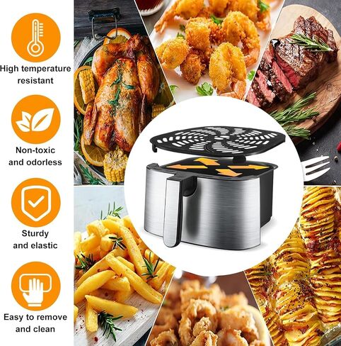 Air Fryer Accessories for Gourmia GAF798 GAF716 GAF778 7QT Air Fryer, Food Grade Nonstick 8.97''*8.97'' Air Fryer Replacement Parts Rack Tray Grill Pan Grill Plate Crisper Plate, Dishwasher Safe in Saudi Arabia