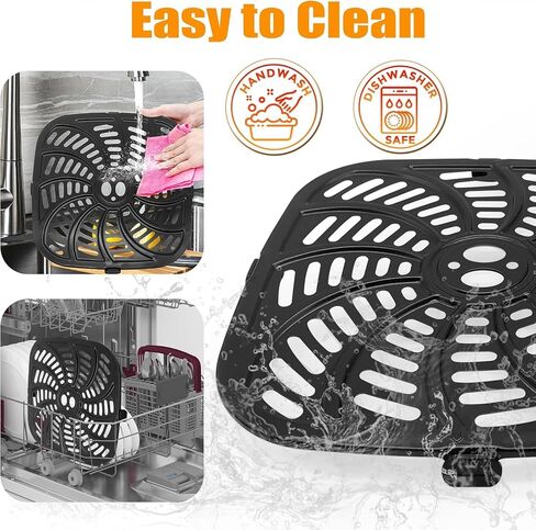 Air Fryer Accessories for Gourmia GAF798 GAF716 GAF778 7QT Air Fryer, Food Grade Nonstick 8.97''*8.97'' Air Fryer Replacement Parts Rack Tray Grill Pan Grill Plate Crisper Plate, Dishwasher Safe in Saudi Arabia