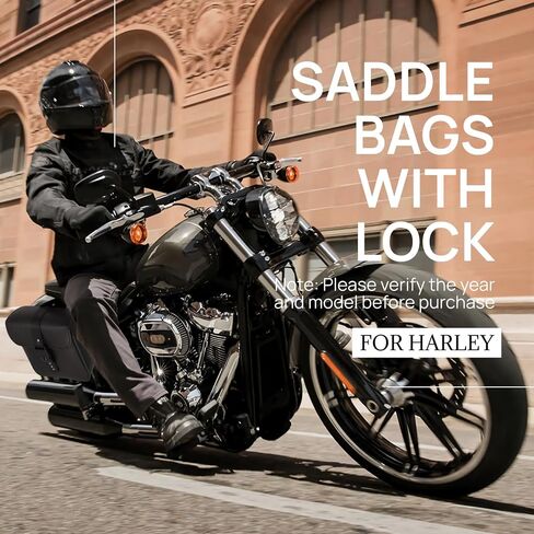 PU Leather Saddlebags Saddle Bags with Lock for Harley Sportster, Softail, Dyna, for Honda Shadow, for Yamaha V-Star, for Kawasaki Vulcan in Saudi Arabia