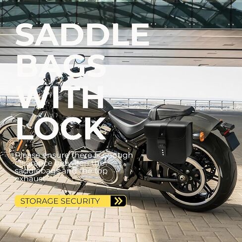 PU Leather Saddlebags Saddle Bags with Lock for Harley Sportster, Softail, Dyna, for Honda Shadow, for Yamaha V-Star, for Kawasaki Vulcan in Saudi Arabia