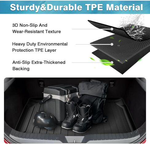 Mixsuper Custom Fit Cargo Liner for 2019-2023 Mazda 3 Hatchback Trunk Liner All Weather Rear Cargo Trunk Mat (Does Not Fit Sedan Models) Black in Kuwait