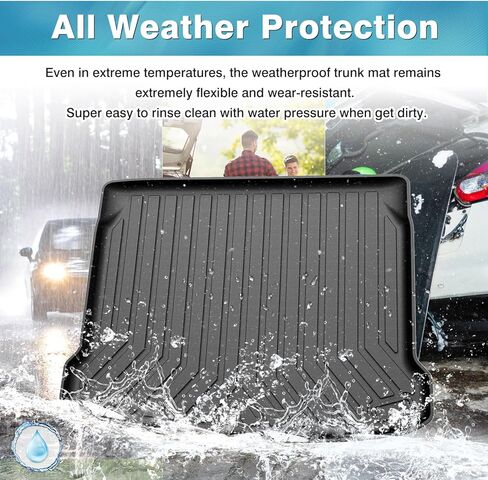 Mixsuper Custom Fit Cargo Liner for 2019-2023 Mazda 3 Hatchback Trunk Liner All Weather Rear Cargo Trunk Mat (Does Not Fit Sedan Models) Black in Kuwait