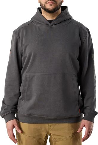 BRUNT Levin Hoodie - XL - Carbon - Lightweight, All-Season Work Sweatshirt - Hard Hat-Compatible Hood - Oversized Front Pocket - Drop Shoulder Seams - Extended Body Length in Kuwait