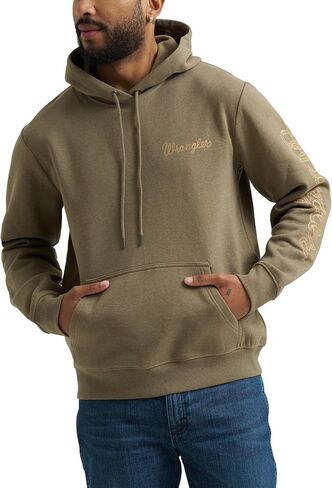Wrangler Men's Blue Sleeve Logo Hoodie in Saudi Arabia