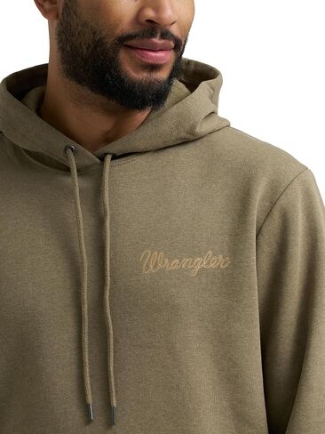 Wrangler Men's Blue Sleeve Logo Hoodie in Saudi Arabia