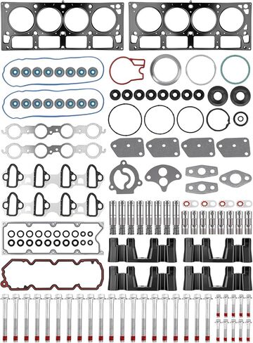 5.3 AFM DOD Lifters Respons Kit مع HS26191PT HEAD GASKETS & ES72220 HEAD BOLTS TET متوافقة مع 2007-2013 CHEVROLET CHEVY GMC BUICK ISUZU SAAB 5.3L استبدال AFM10448 12680871 12698945 12595365 in Kuwait