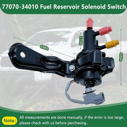 77070-34010 Fuel Tank Selector Valve Assembly with Hose for Toyota Tundra 2008–2020, Sequoia 2008–2018 – Replace 7707034010 – Fuel Reservoir Solenoid Switch in Saudi Arabia