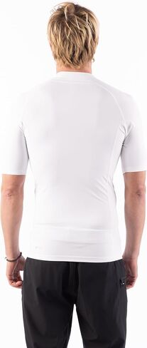 RIP Curl Men Men Sleeve Shorve Rashguard UPF 50+ حماية من أشعة الشمس قميصًا ، سترة طفح جلدي ضيقة in Saudi Arabia