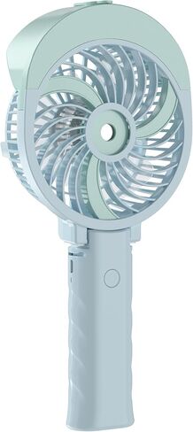 HandFan Personal Misting Fan, 55ml Large Water Tank, Poratable Handheld Rechargeable Mister Fan, Battery Operated Mist Fan, 180°Foldable, 3 Speeds, for Travel, Beach, Outdoors(Green) in Kuwait