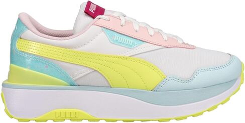 PUMA Kids Girls Cruise Rider P0p Gltch Lace Up Sneakers Shoes Casual - White in Saudi Arabia
