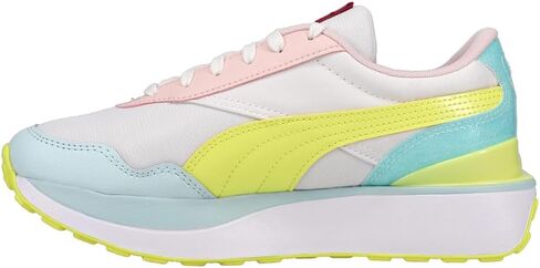 PUMA Kids Girls Cruise Rider P0p Gltch Lace Up Sneakers Shoes Casual - White in Saudi Arabia