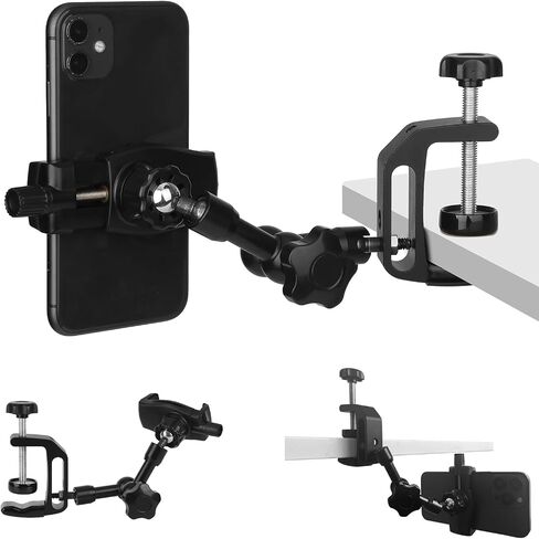 Kitchen Cabinet Tablet Holder for 7.0~12.9 inch iPad/Nexus/LG G Pads/e-Reader/Switch,Multi-Angle Adjustable Aluminum Alloy Arm Mount,No Drilling Hole in Kuwait