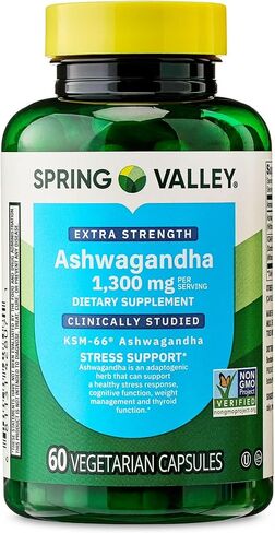 Extra Strength Ashwagandha Dietary Supplement, 1300 mg, 60 Vegetarian Capsules in Saudi Arabia