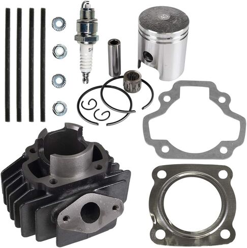 Niche 49cc Cylinder Piston Gasket Top Kit لـ Yamaha Champ LC50 Towny MJ50 QT50 PW50 18U-11631-00 in Kuwait