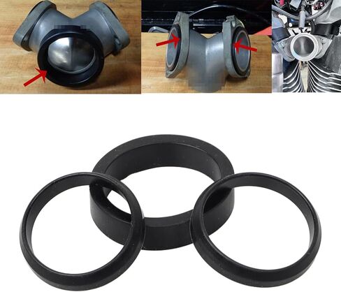 Black Rubber Carburetor Intake Manifold Gasket Seal For Harley Big Twin 1990-2006,Sportster 1988-2006,Electra Glide 1990-2003 in Saudi Arabia