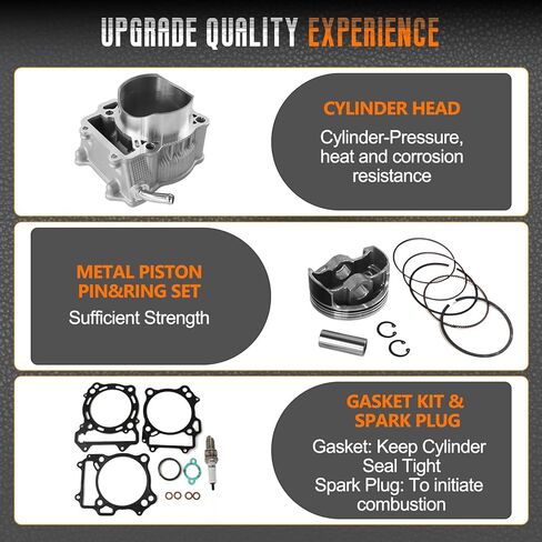 94mm 434cc Big Bore LTZ400 Cylinder Cylinder Casket Top Rebuild Kit Presentive for Suzuki LTZ400 for Arctic Cat 400 DVX لـ Kawasaki KFX400 KLX400R KLX400SR ARCTIC Cat 400 in Kuwait