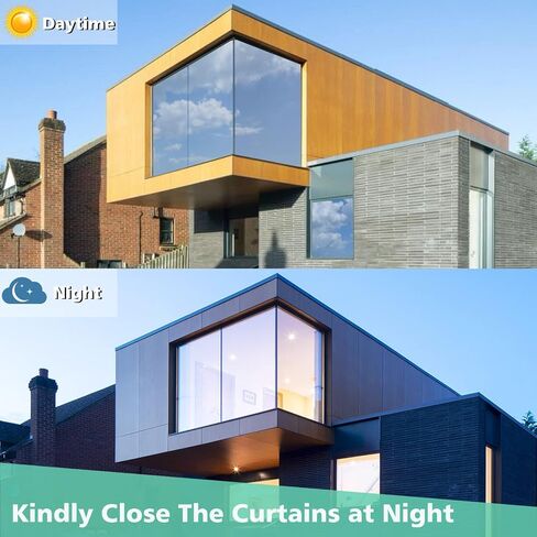 فيلم One Way Window Privacy Film Sun Forting Window Film for Home Control Control Mirror Tint Film Static Cling Window Window Solar Film 11.8 × 78.7 بوصة ، فضية in Saudi Arabia