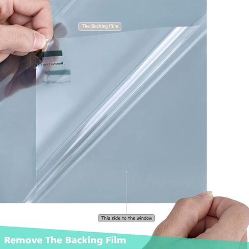 فيلم One Way Window Privacy Film Sun Forting Window Film for Home Control Control Mirror Tint Film Static Cling Window Window Solar Film 11.8 × 78.7 بوصة ، فضية in Saudi Arabia