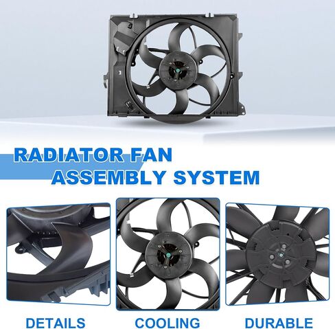 Brushless Motor Radiator Cooling Fan Assembly Compatible with BMW E90 128i 325i 328i Z4 in Saudi Arabia