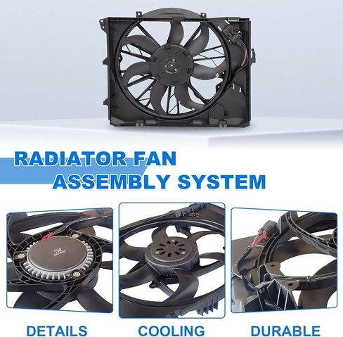 Brushless Motor Radiator Cooling Fan Assembly Compatible with BMW E90 128i 325i 328i Z4 in Saudi Arabia