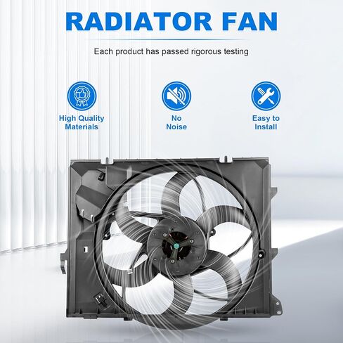 Brushless Motor Radiator Cooling Fan Assembly Compatible with BMW E90 128i 325i 328i Z4 in Saudi Arabia