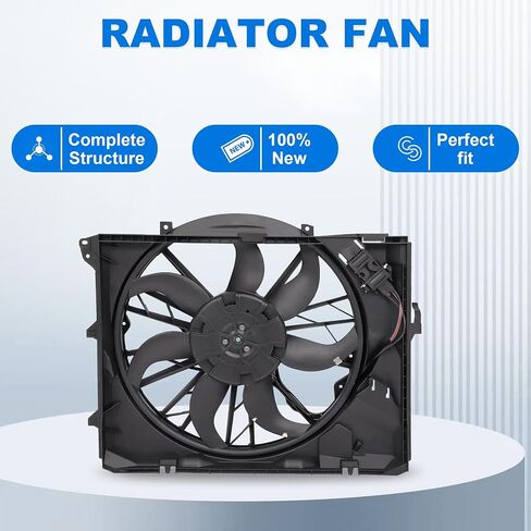 Brushless Motor Radiator Cooling Fan Assembly Compatible with BMW E90 128i 325i 328i Z4 in Saudi Arabia