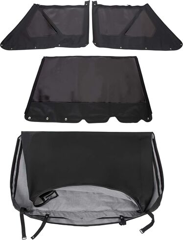 استبدال أعلى ناعم متوافق مع 1986-1994 Suzuki Samurai w/Tinted Zip Out Windows Sailcloth Vinyl Black in Saudi Arabia