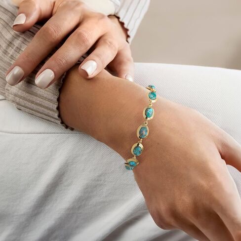Ross-Simons Turquoise Bracelet in 18kt Gold Over Sterling in Saudi Arabia