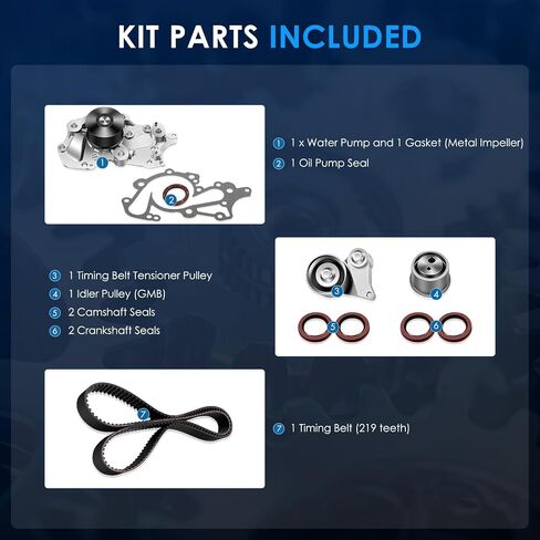 مجموعة حزام توقيت ECCPP مع مضخة المياه متوافقة 2007-2009 لـ Hyundai Santa Fe ، 2007-2010 For Spectra Magentis ، 2006-2009 for Spectra Optima ، 2007-2012 for Spectra Rondo TS26337 252-940 146-2120 in Saudi Arabia