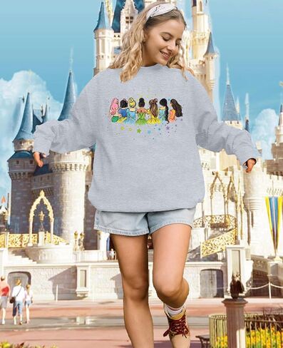 UNIQUEONE Magical Princess Sweatshirt for Women: Cute Magic Kingdom Princess Sweater Family Vacation Trip Pullover Tops in Saudi Arabia