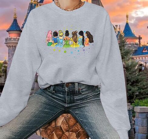 UNIQUEONE Magical Princess Sweatshirt for Women: Cute Magic Kingdom Princess Sweater Family Vacation Trip Pullover Tops in Saudi Arabia