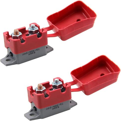 ZOOKOTO 2pcs 12-24V 30 Amp ATV Resettable Circuit Breaker Fuse Holder with Plastic Cover 30A in Saudi Arabia