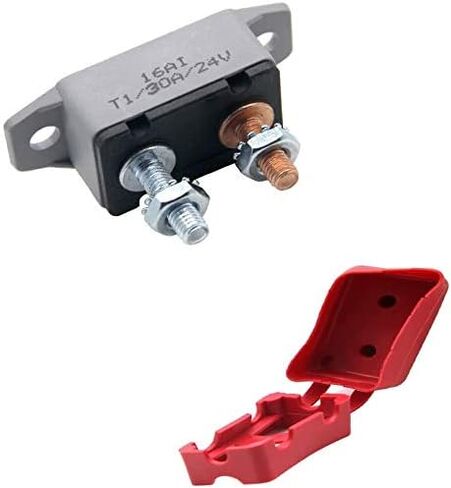 ZOOKOTO 2pcs 12-24V 30 Amp ATV Resettable Circuit Breaker Fuse Holder with Plastic Cover 30A in Saudi Arabia