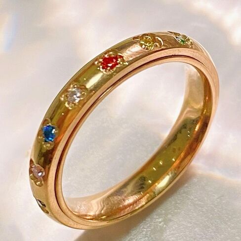 Rainbow Spinner Ring, Gemstone Spinner Ring in Saudi Arabia