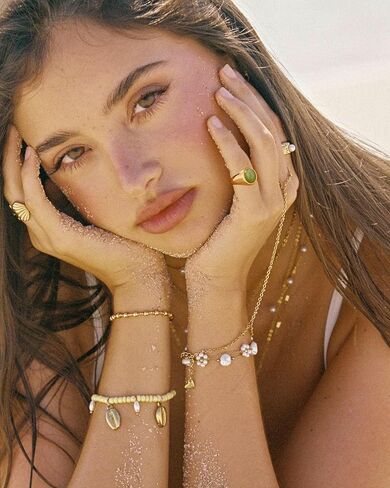 YeGieonr Gold Signet Rings for Women Non Tarnish Stackable Gold Ring, Waterproof Gemstone Statement Stainless Steel Jewelry Gift in Kuwait