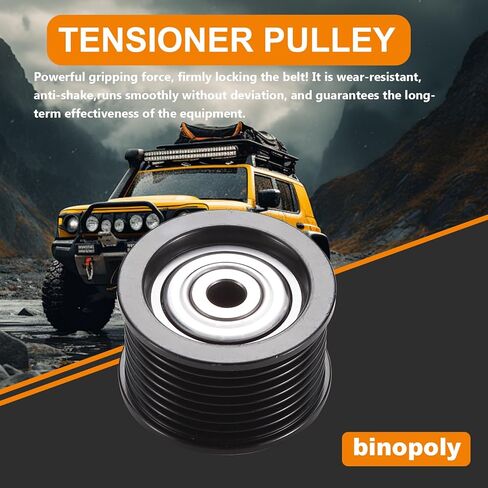 Binopoly 36370 Belt Tensioner/Idler Pulley for Lexus GX460 2010-2018/LX570 08-19 Toyota Land Cruiser 08-18/Sequoia 08-18/Tundra 07-18 OE# 89502 16603010 1660333011 in Kuwait