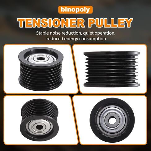 Binopoly 36370 Belt Tensioner/Idler Pulley for Lexus GX460 2010-2018/LX570 08-19 Toyota Land Cruiser 08-18/Sequoia 08-18/Tundra 07-18 OE# 89502 16603010 1660333011 in Kuwait