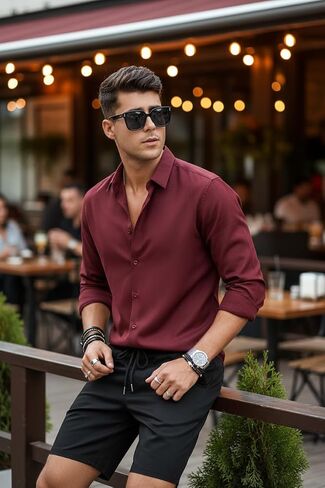 Mens Casual Shorts - Cotton Drawstring Summer Beach Stretch Twill Chino Golf Shorts in Saudi Arabia