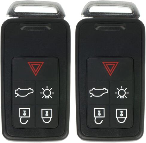 2 Pack 5 buttons Remote Control Car Key Fob 2012-2017 Fit for Volvo XC60 2.0L,2015-2016 Fit for Volvo XC60 2.5L KR55WK49264,30659637 in Saudi Arabia