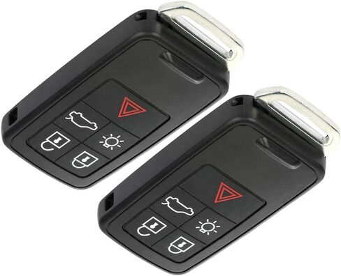 2 Pack 5 buttons Remote Control Car Key Fob 2012-2017 Fit for Volvo XC60 2.0L,2015-2016 Fit for Volvo XC60 2.5L KR55WK49264,30659637 in Saudi Arabia