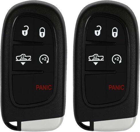 2 Pack 5 buttons Remote Control Car Key Fob 2014-2018 Fit for Jeep Cherokee 2.4L,2014-2018 Fit for Jeep Cherokee 3.2L GQ454T,68159657,68159657AG,68159657AB in Saudi Arabia