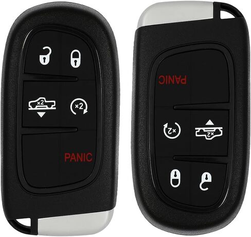 2 Pack 5 buttons Remote Control Car Key Fob 2014-2018 Fit for Jeep Cherokee 2.4L,2014-2018 Fit for Jeep Cherokee 3.2L GQ454T,68159657,68159657AG,68159657AB in Saudi Arabia