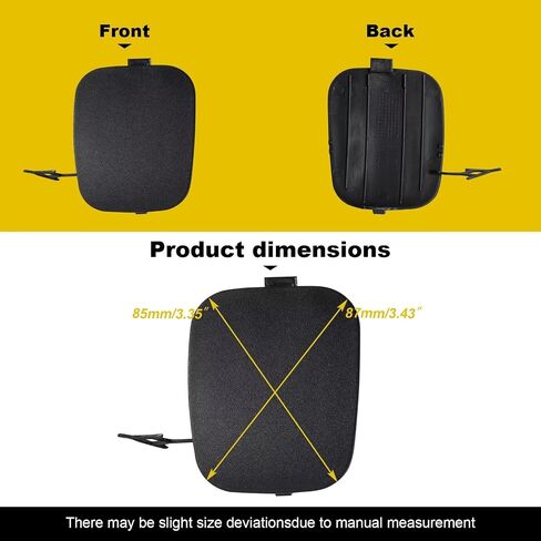 Car Rear Bumper Tow Hook Cover Compatible with Jeep Compass 2017 2018 2019 2020 2021 2022 2023 5UP67RXFAB Small Lid Towing Eye Cap Matte Black Right Passenger Side in Saudi Arabia