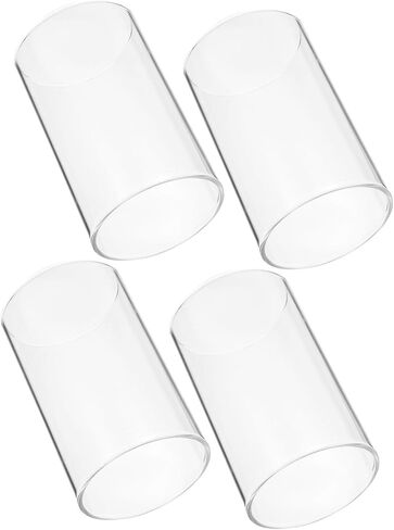 Cabilock 4Pcs Windproof Glass Candle Covers Aroma Cup for Home Decoration Wedding Decor and Parties Transparent Design Elegant Centerpiece for Candle in Saudi Arabia