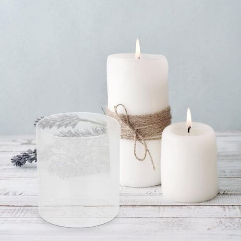 Cabilock 2pcs Glass Candle Covers Outdoor Decor Taper Candle Holder Windproof Light Covers in Saudi Arabia