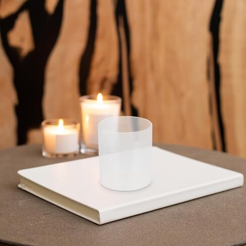 Cabilock 2pcs Glass Candle Covers Outdoor Decor Taper Candle Holder Windproof Light Covers in Saudi Arabia