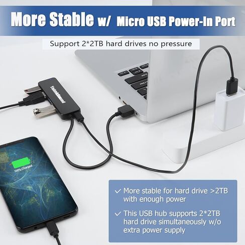 محور USB 3.0 بأربعة منافذ، مقسم USB T-Sound لأجهزة الكمبيوتر المحمول، محول لوحة مفاتيح وماوس Ps4 لأجهزة Dell وAsus وHP وMacBook Air وSurface Pro وAcer وXbox ومحرك أقراص فلاش وMobile HD ووحدة التحكم والطابعة والكاميرا... in Kuwait