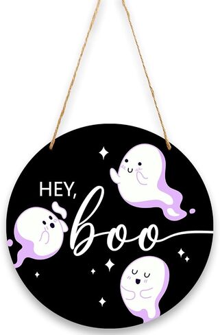 Halloween Horror Pumpkins Welcome Hanging Decoration Sign, Vintage Wood Sign 11 Inch, Wall Decor for Front Door, Home Wall Decor, Halloween Party, Outdoor Party-07 in Saudi Arabia