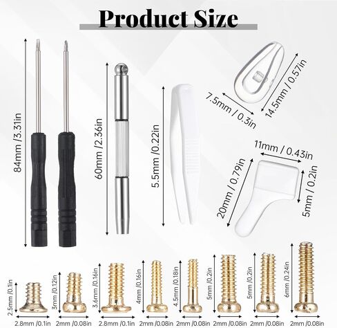 طقم إصلاح النظارات مع مسامير دقة نظارات مفك البراغي مجموعة منصات الأنف eyeglass قبضة الأذن tweezer cleaning نظارات شمسية eyeglasses leplas in Kuwait
